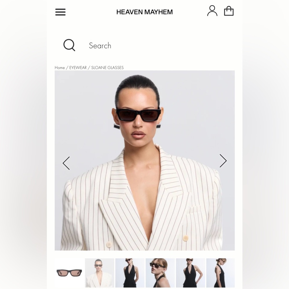 Heaven Mayhem Sloane Black Sunglasses
